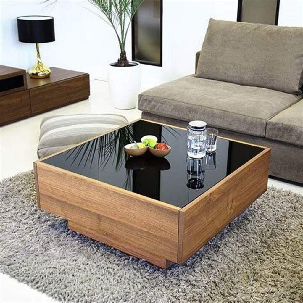 سم 80×80×40 -  ترابيزة وسط ام دي اف بني